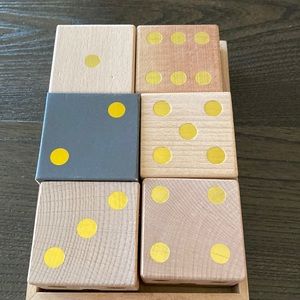 Wood dice game.